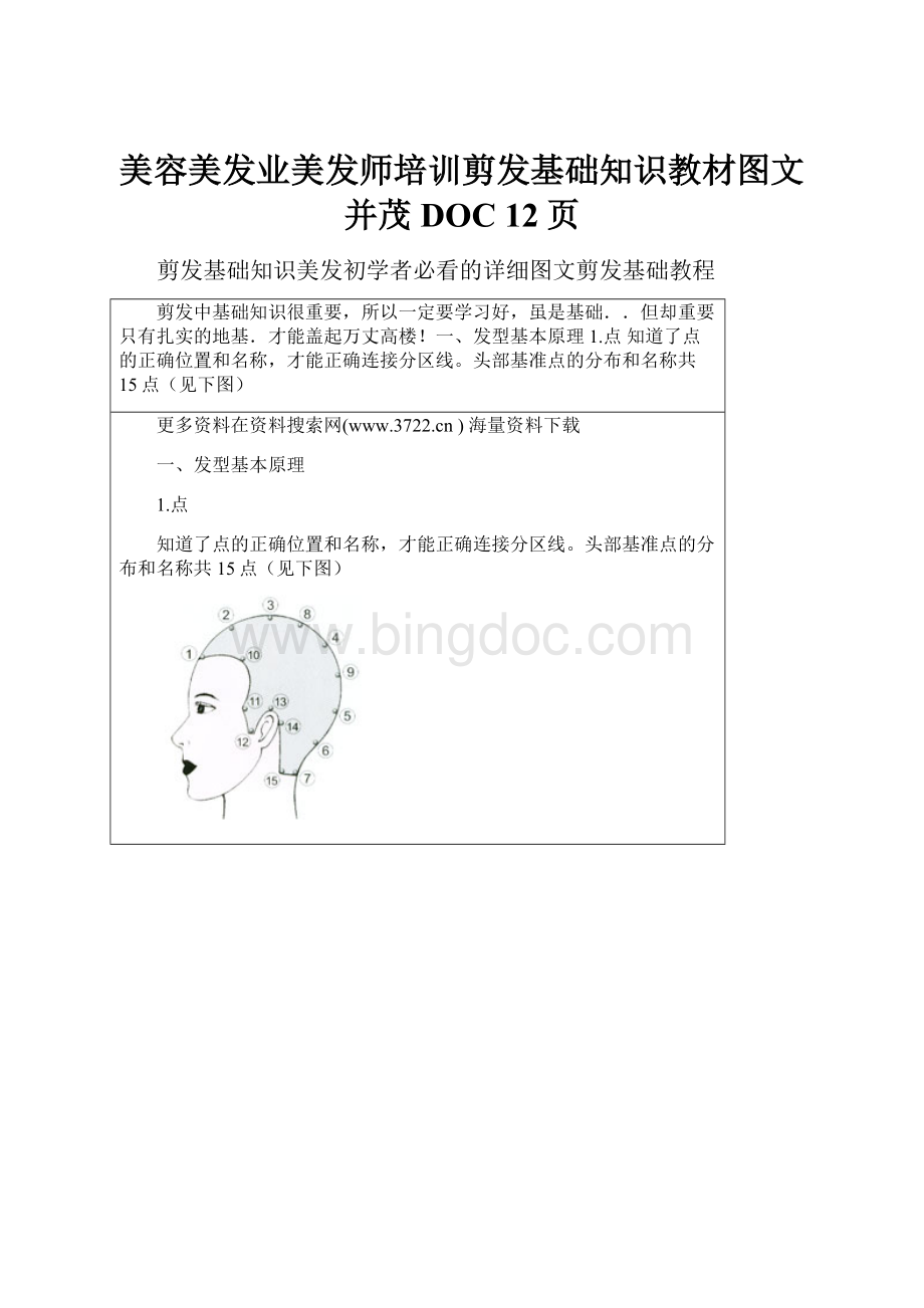 美容美发业美发师培训剪发基础知识教材图文并茂DOC 12页.docx_第1页