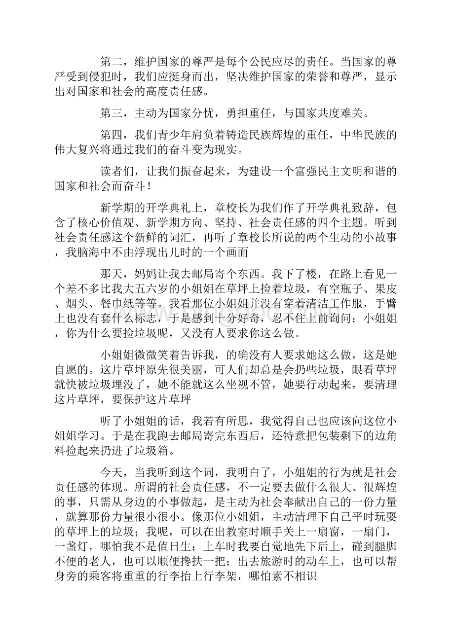 关于社会责任感的作文精选28篇.docx_第2页