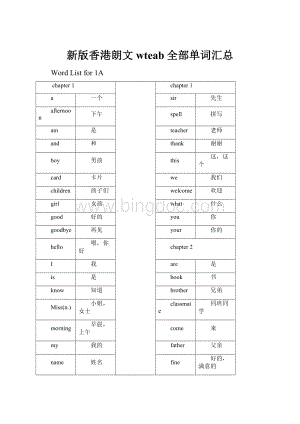 新版香港朗文wteab全部单词汇总.docx