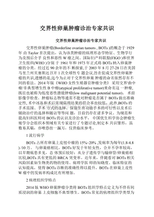 交界性卵巢肿瘤诊治专家共识.docx