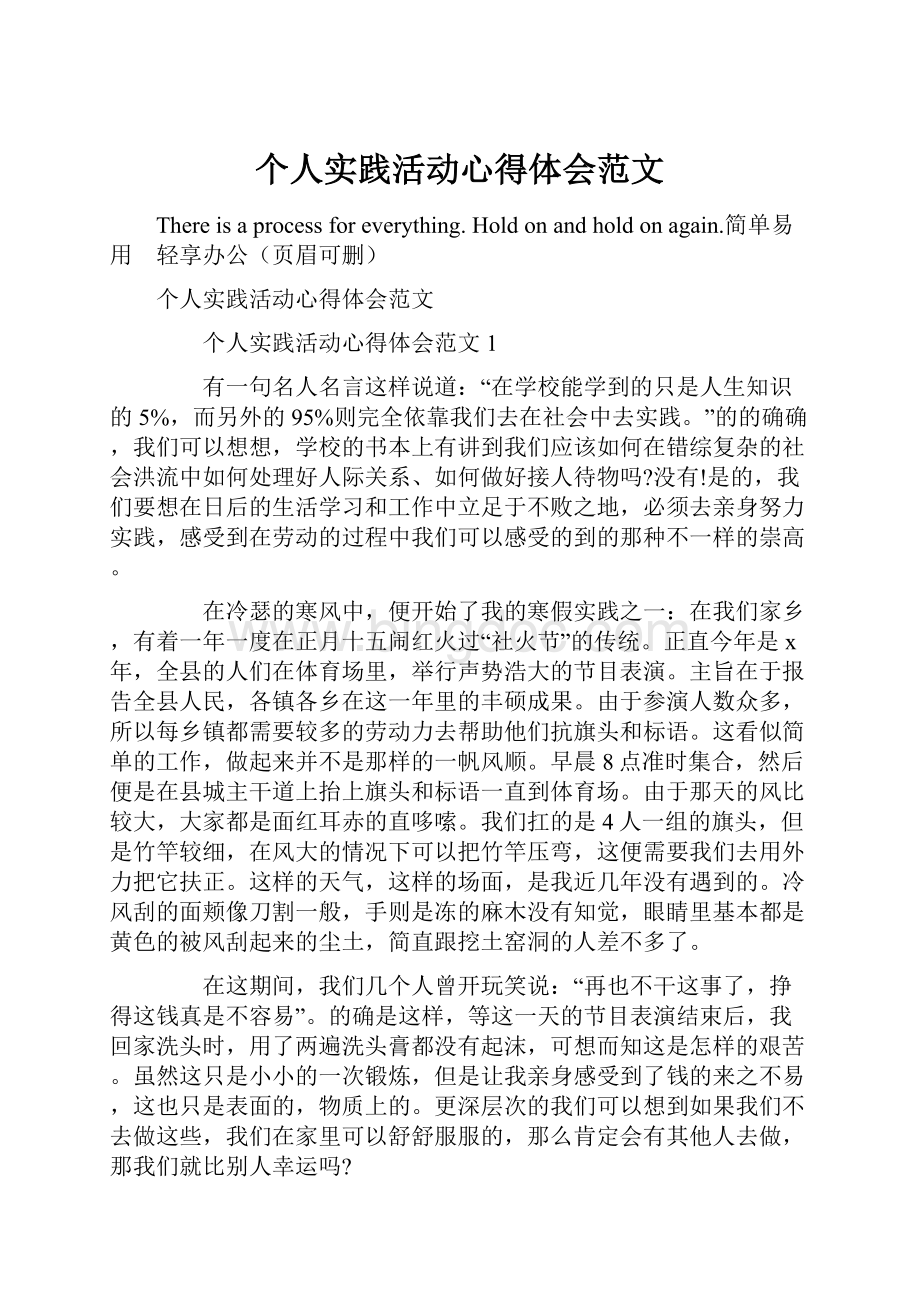 个人实践活动心得体会范文.docx_第1页