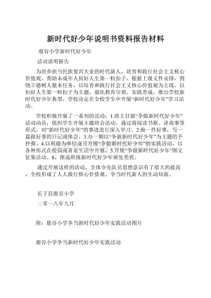 新时代好少年说明书资料报告材料.docx