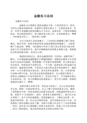 金融实习总结.docx