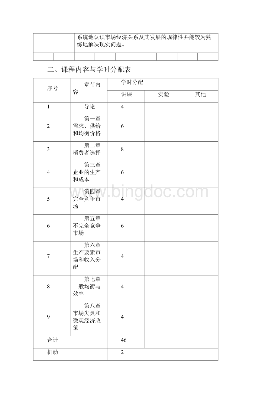 西方经济学马工程第二版上微观经济教学大纲.docx_第3页