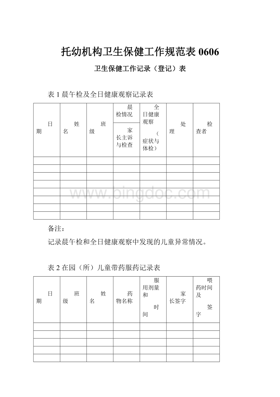 托幼机构卫生保健工作规范表0606.docx