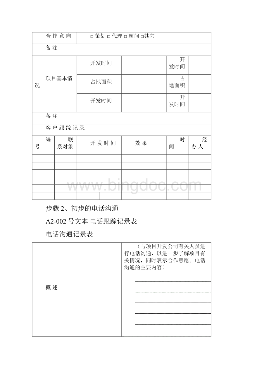 项目合作洽谈阶段步骤与表格.docx_第2页