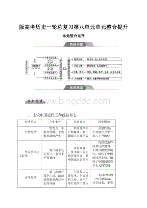 版高考历史一轮总复习第八单元单元整合提升.docx