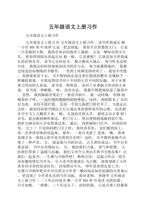 五年级语文上册习作.docx