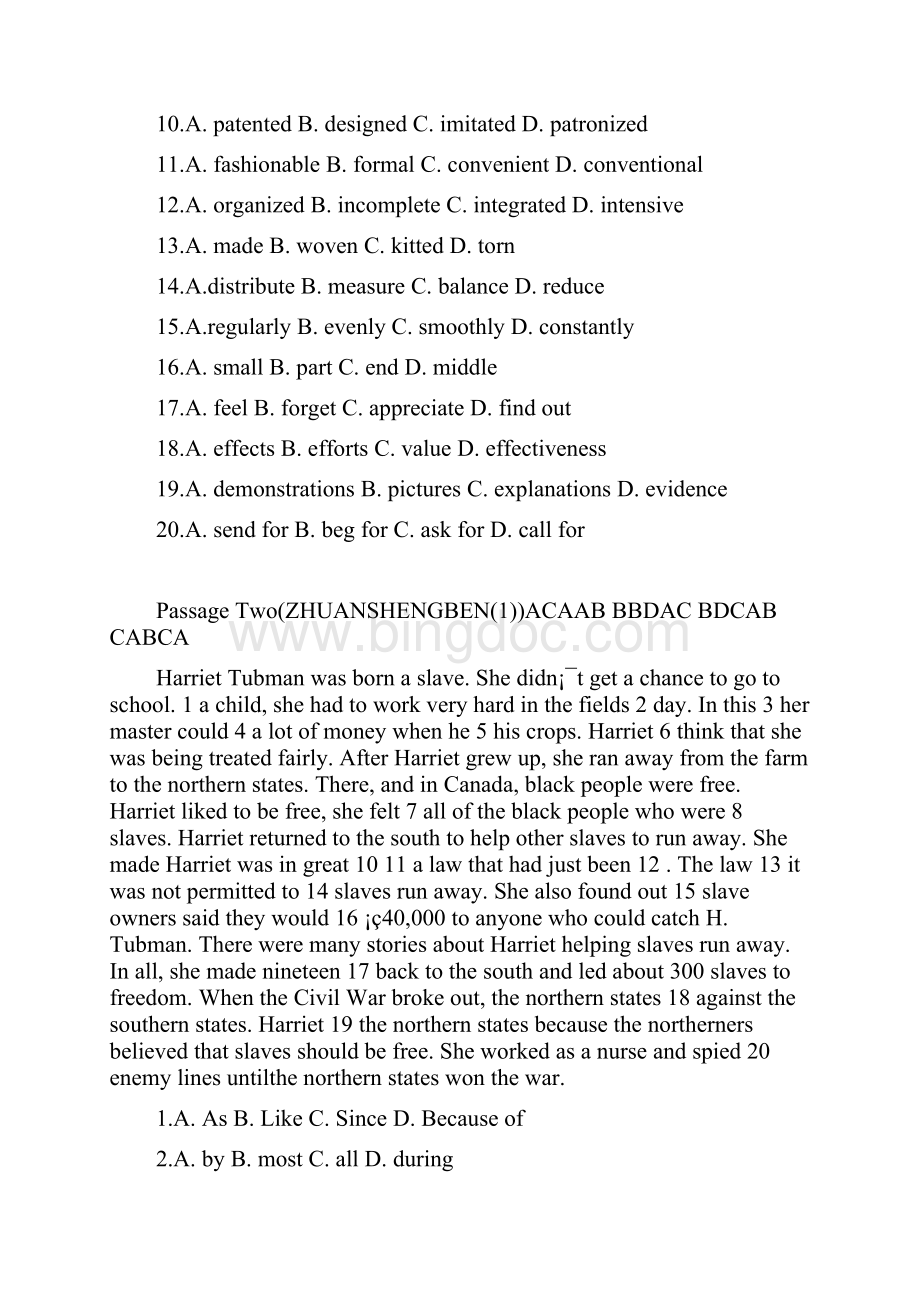 大学英语三级完形填空部分共10篇.docx_第2页