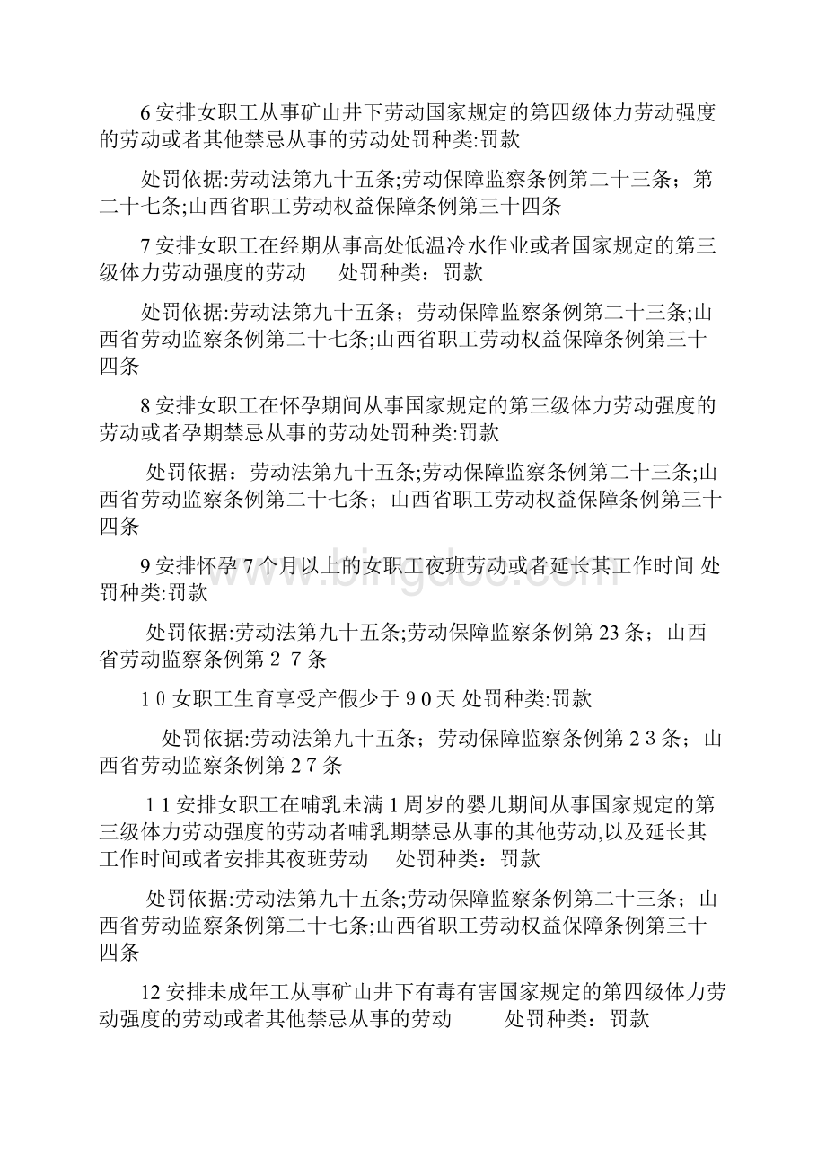 用人单位制定的劳动规章制度违反法律法规规定的处罚种类.docx_第2页