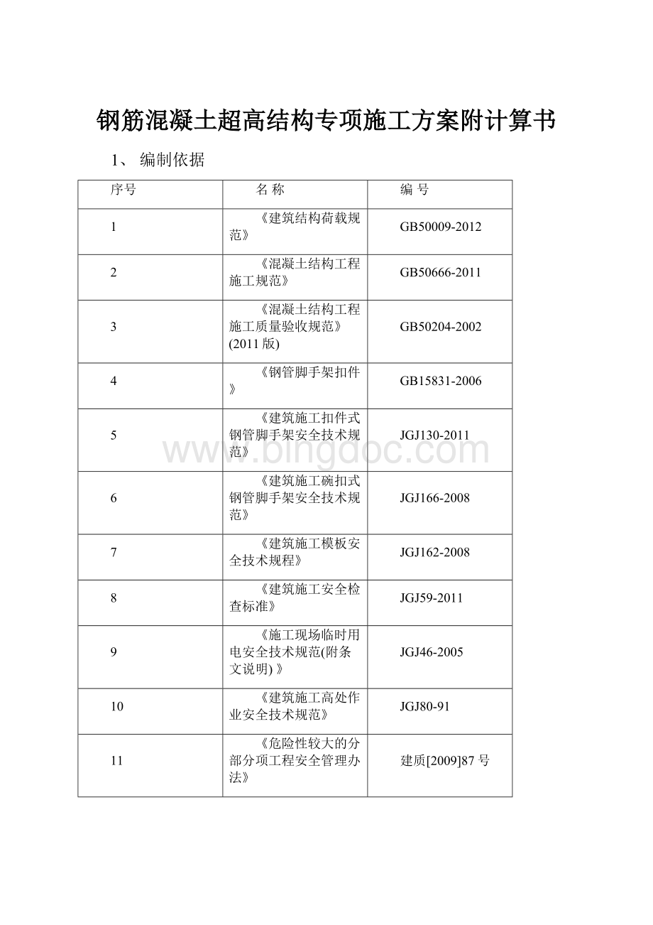 钢筋混凝土超高结构专项施工方案附计算书.docx_第1页