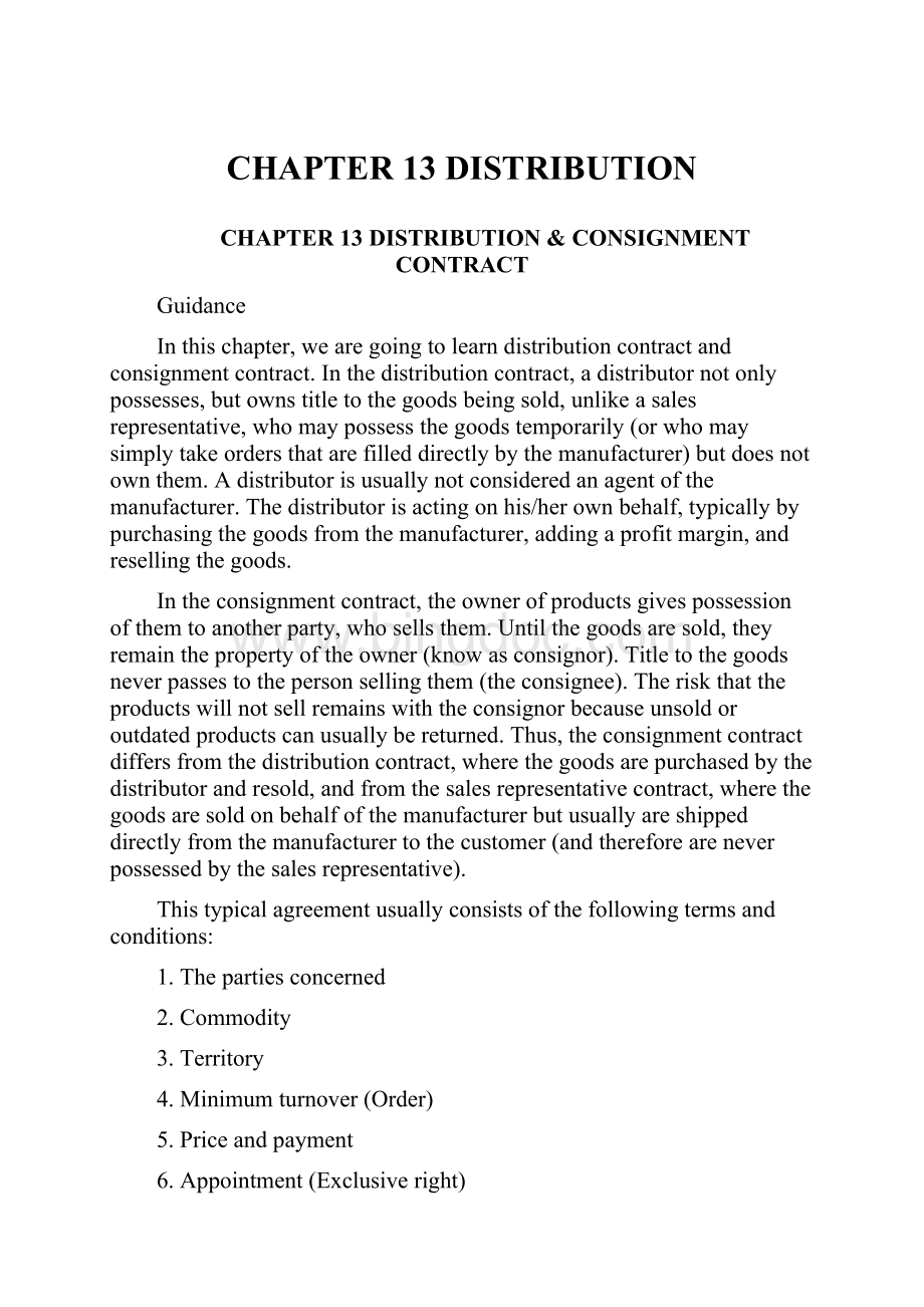 CHAPTER 13 DISTRIBUTION.docx