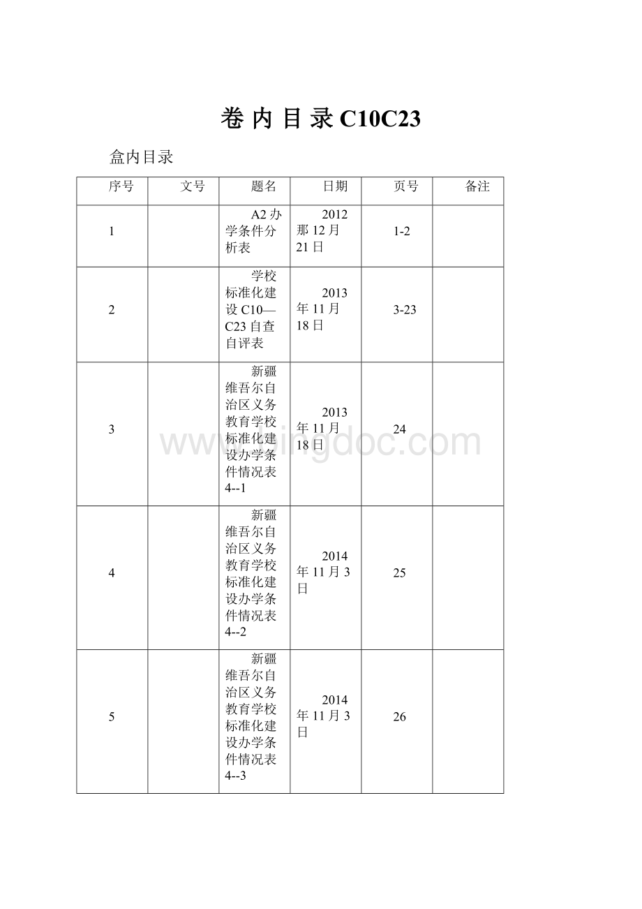 卷 内 目 录C10C23.docx