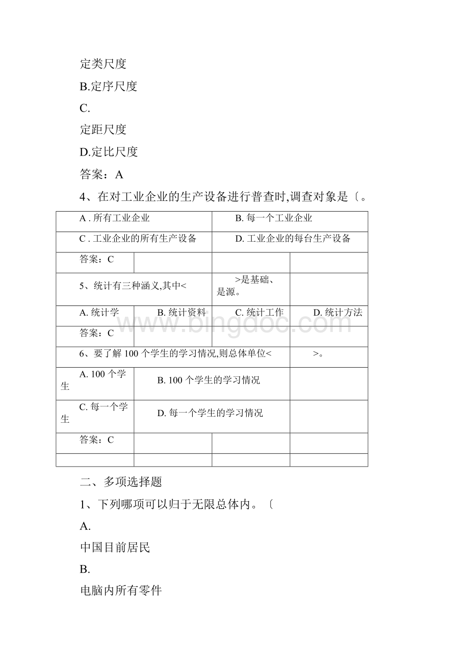 《应用统计学》网上复习试题库完整.docx_第2页