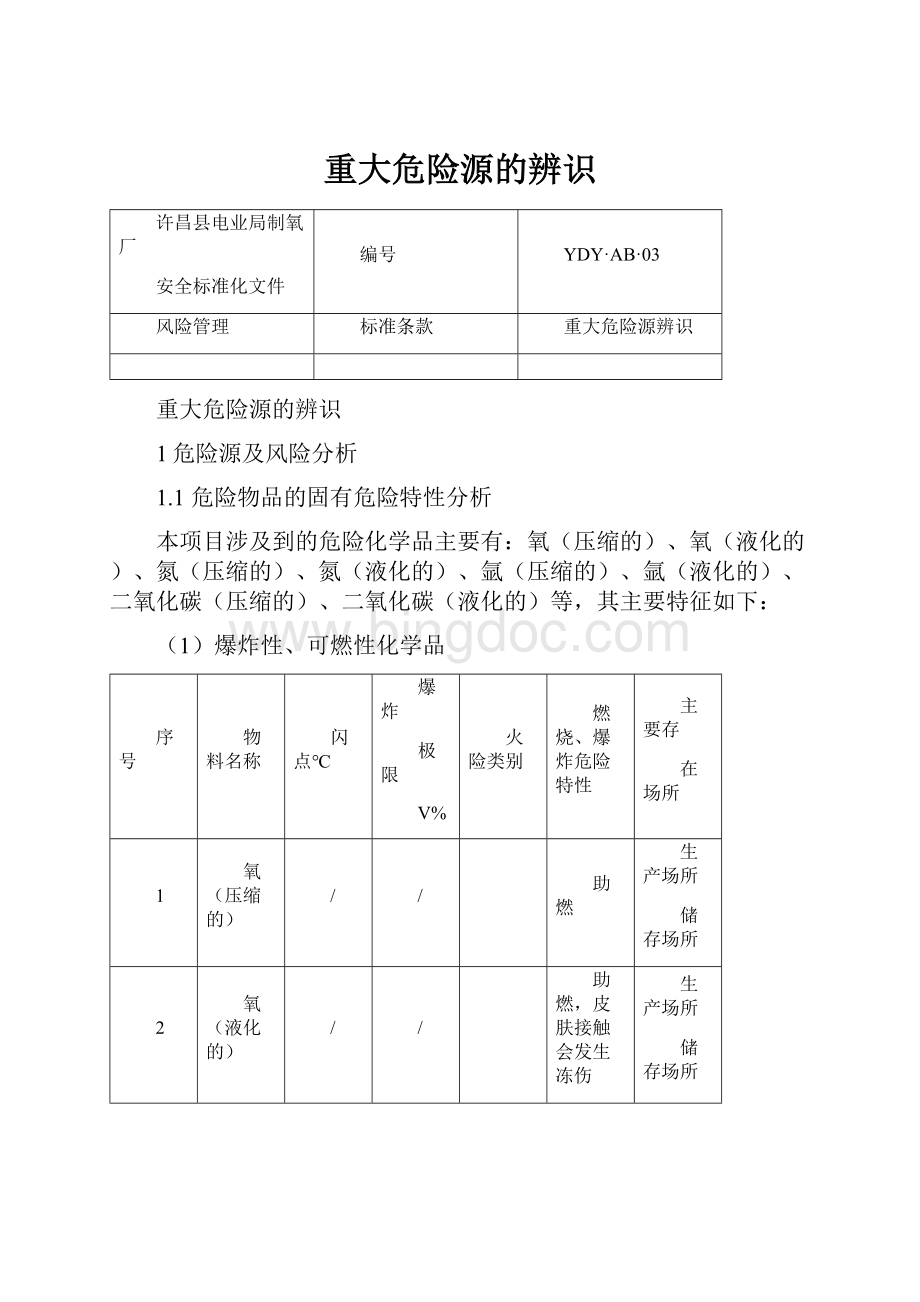 重大危险源的辨识.docx_第1页