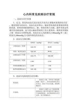 心内科常见疾病诊疗常规.docx