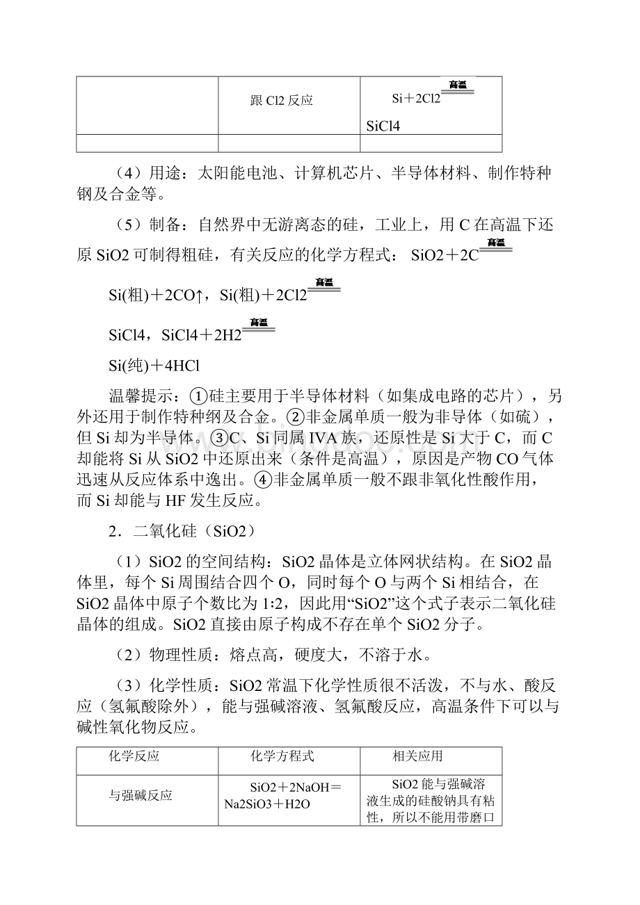 硅及其化合物高考化学一轮复习名师精讲练.docx_第2页