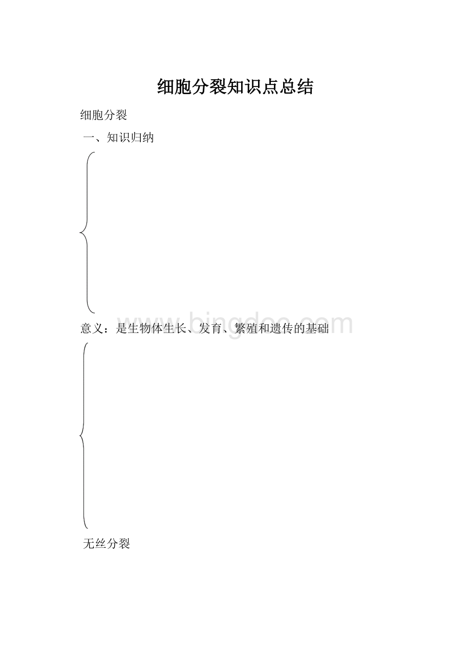 细胞分裂知识点总结.docx