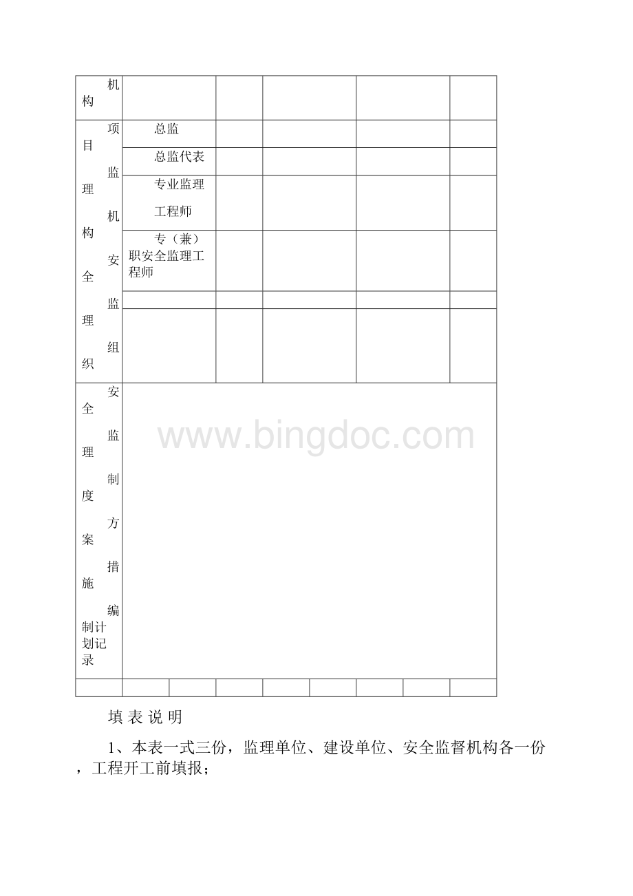 安全管理套表项目监理机构安全管理体系记录表.docx_第3页