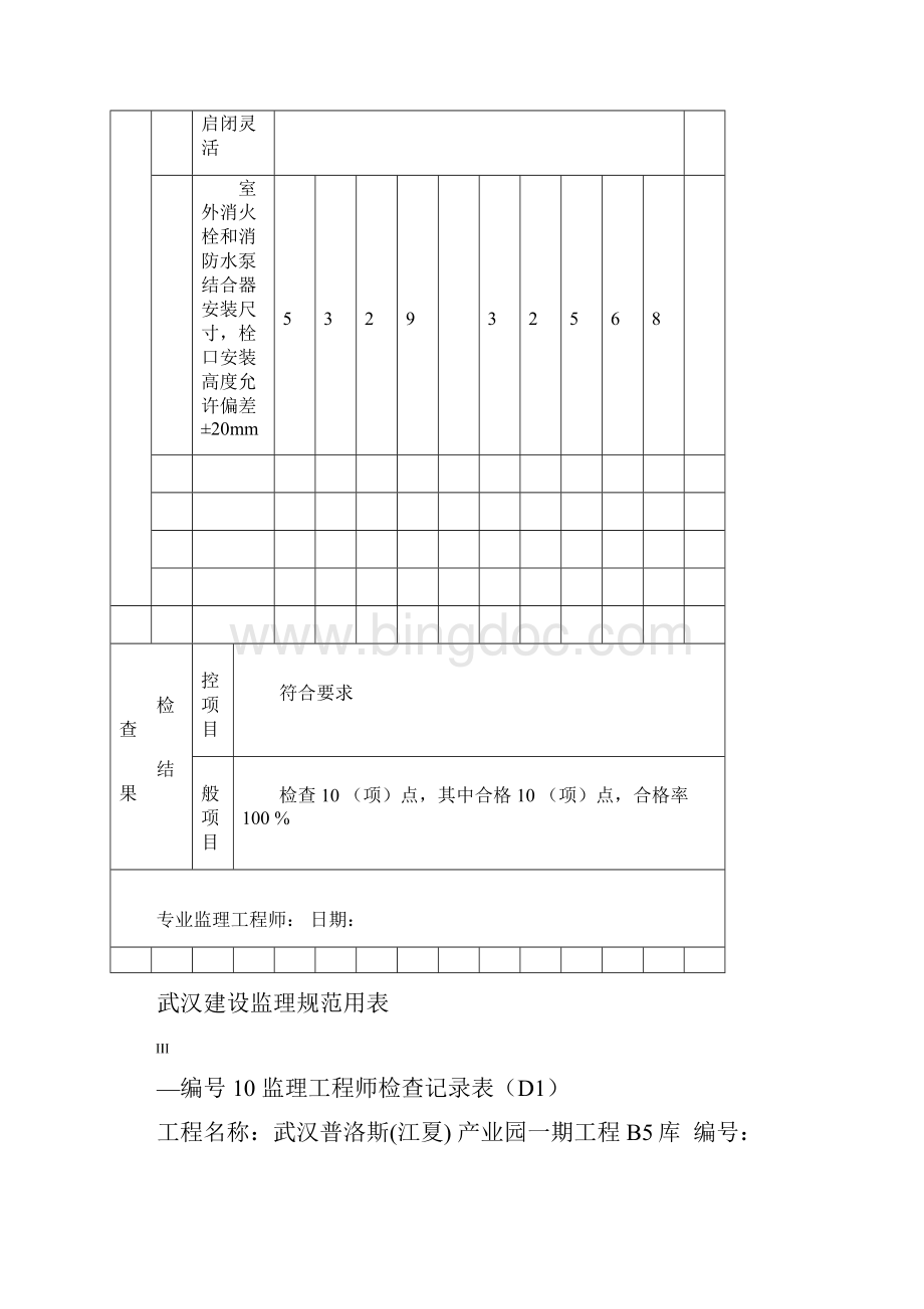 监理工程师检查记录消防.docx_第2页