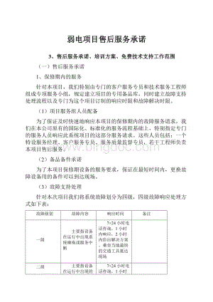 弱电项目售后服务承诺.docx