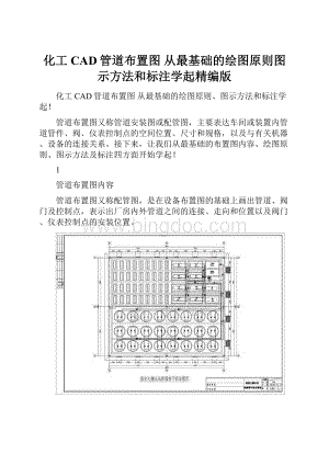 化工CAD管道布置图 从最基础的绘图原则图示方法和标注学起精编版.docx