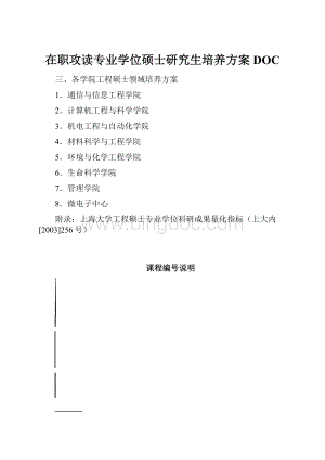 在职攻读专业学位硕士研究生培养方案DOC.docx