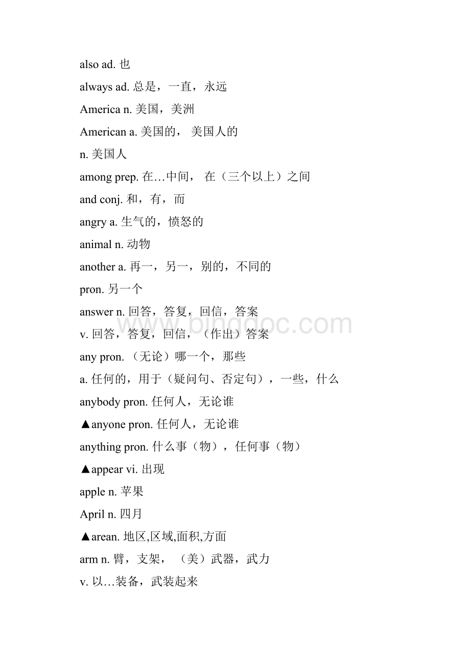 重庆市中考英语词汇表.docx_第3页