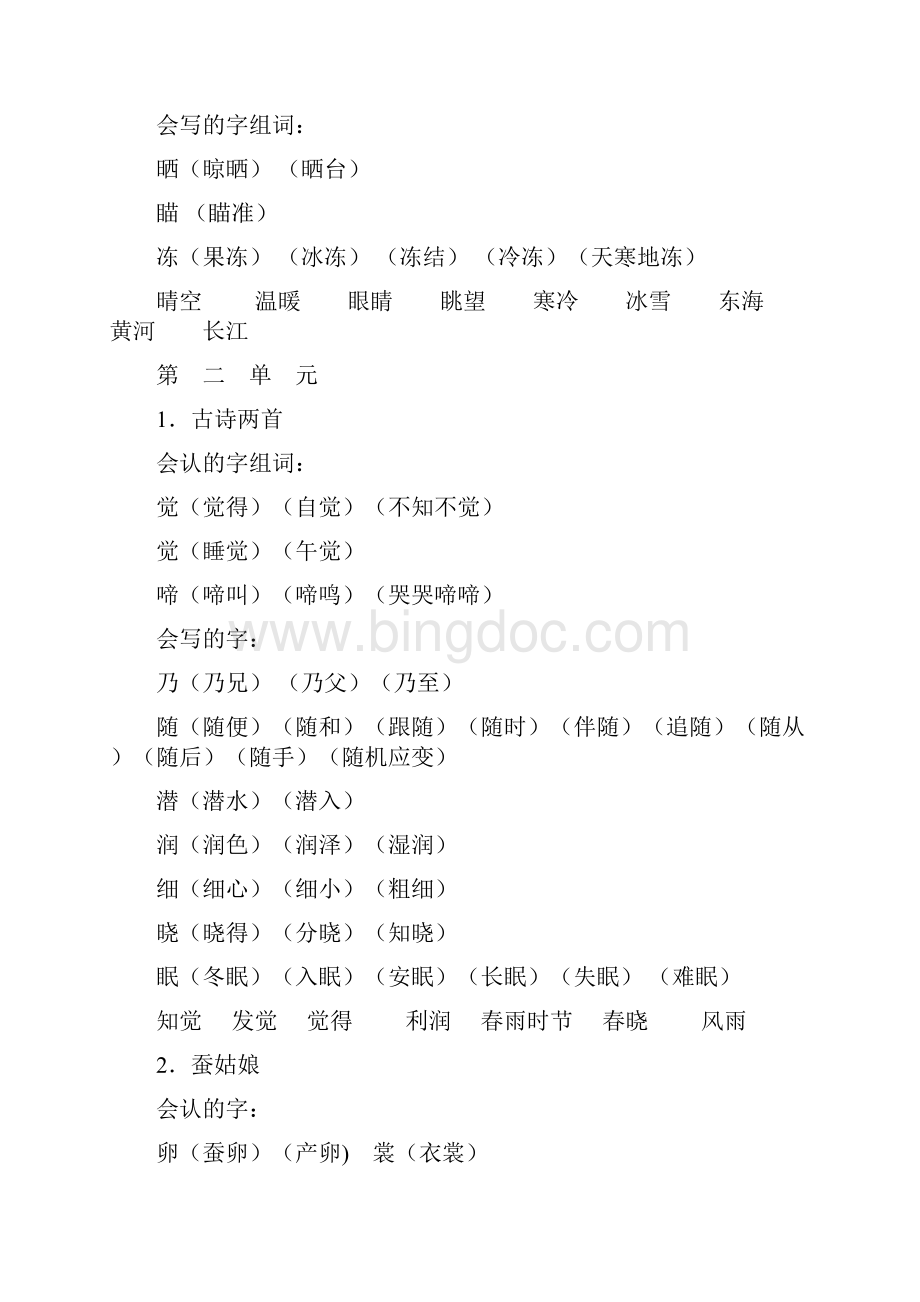 完整版苏教版语文二年级下册生字及组词扩词.docx_第3页