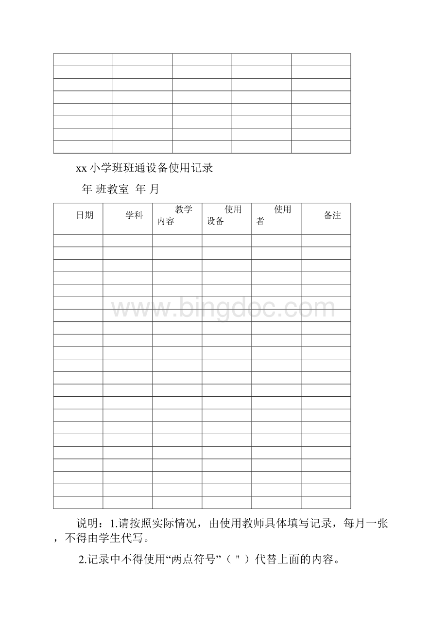 学校班班通设备使用记录表.docx_第2页