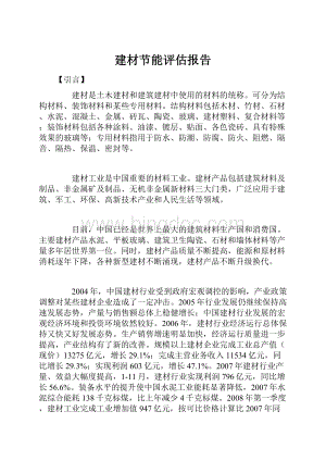 建材节能评估报告.docx