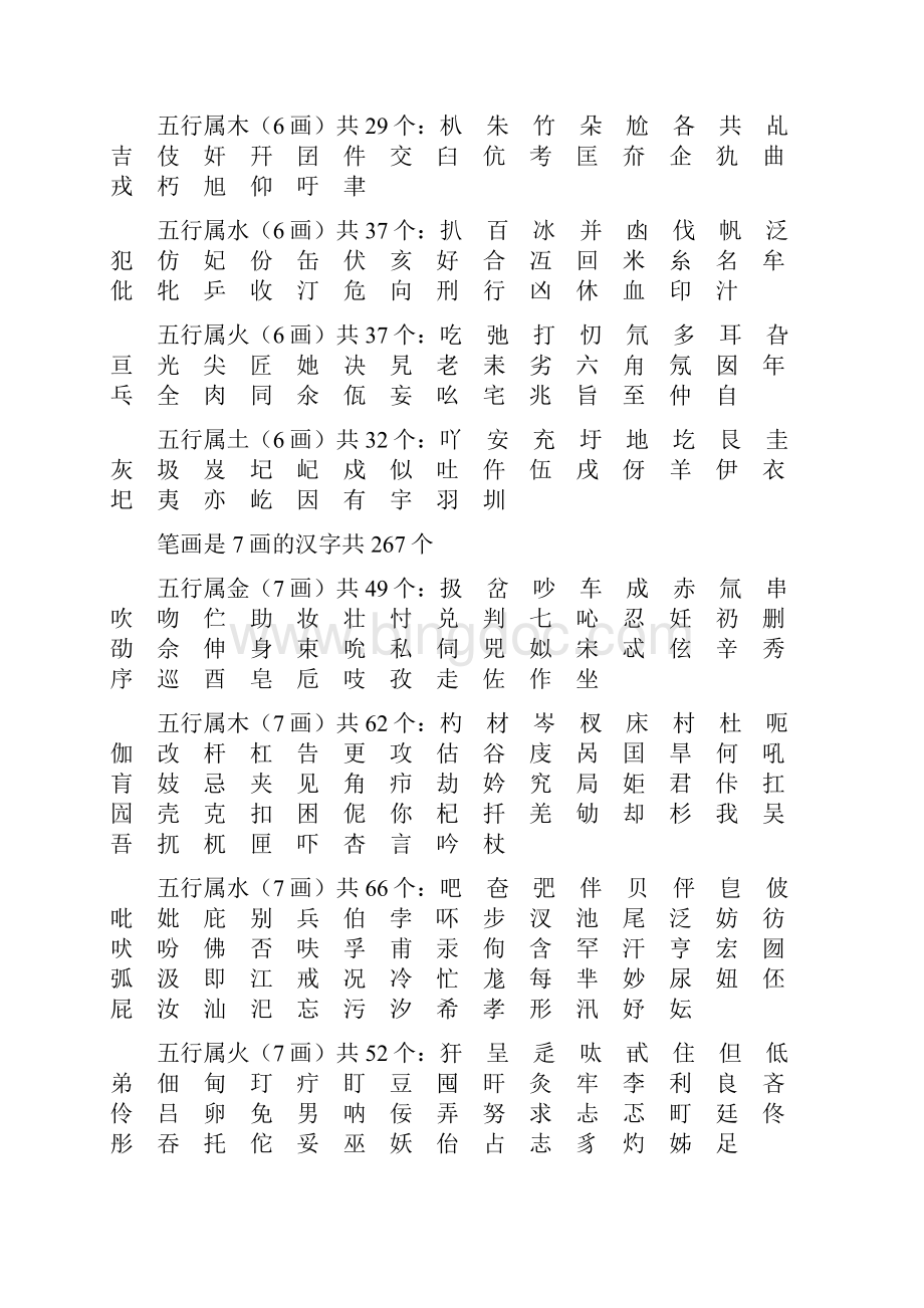 康熙字典繁体字笔画五行.docx_第3页