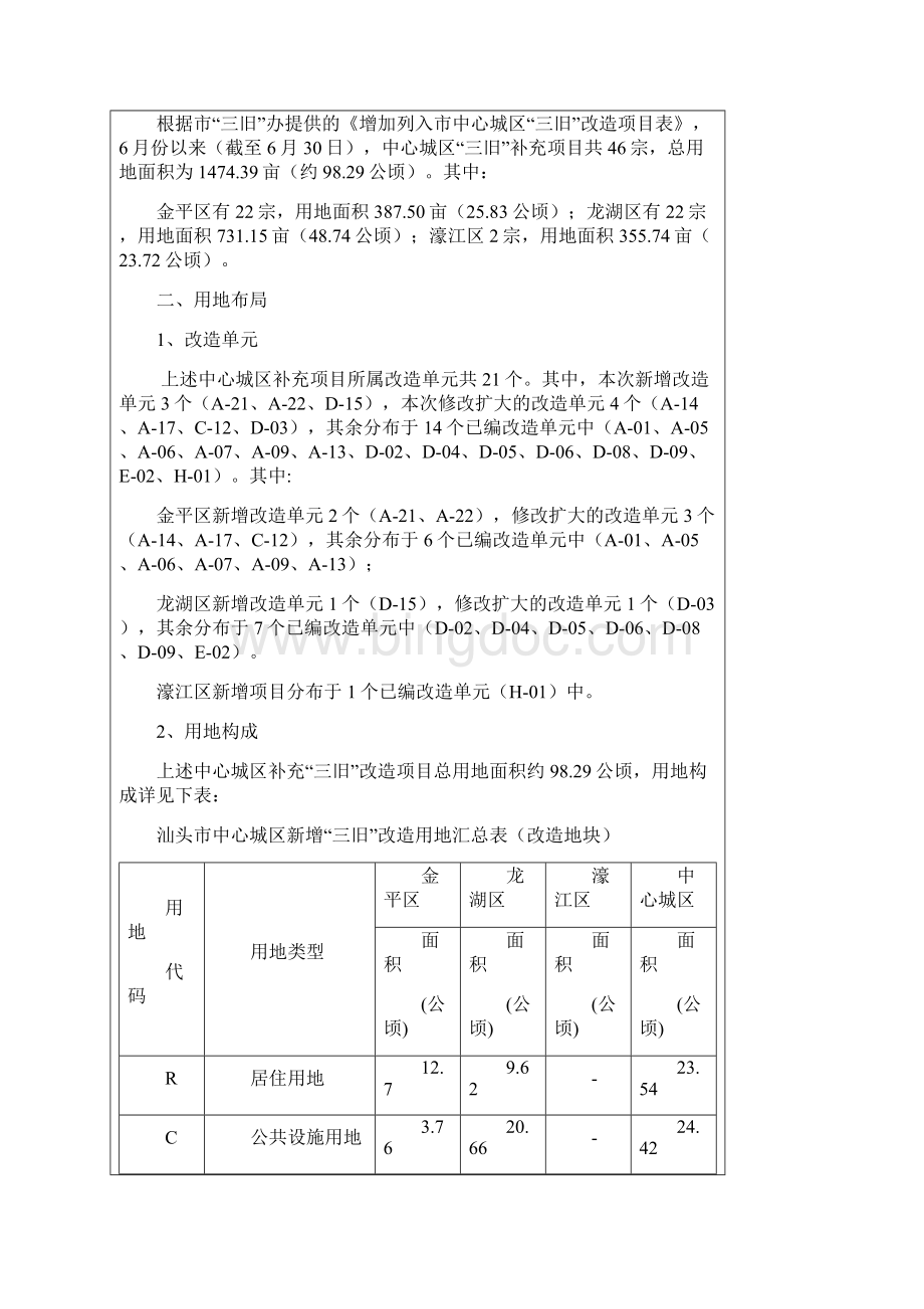 汕头市中心城区三旧改造专项规划补充规划11页文档资料.docx_第2页