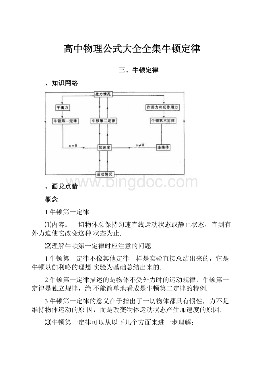 高中物理公式大全全集牛顿定律.docx