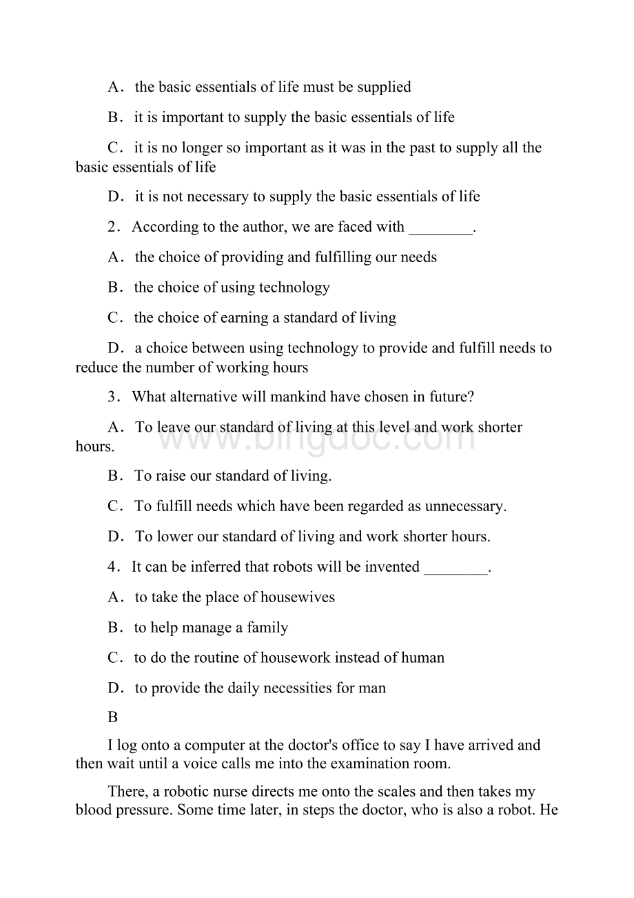 高中英语UnitRobots单元综合测试人教版选修.docx_第2页