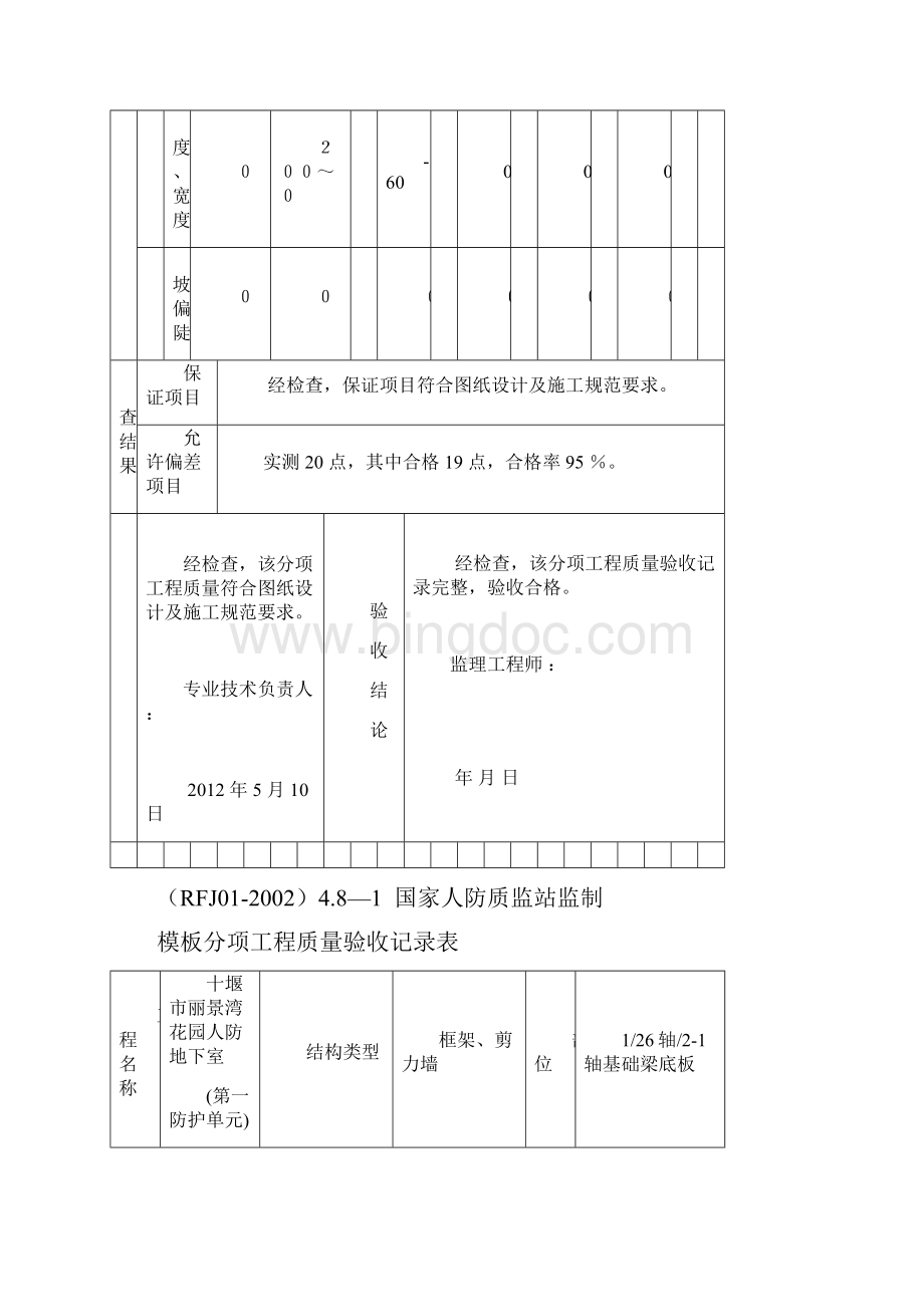 1#楼人防分项检查表.docx_第2页