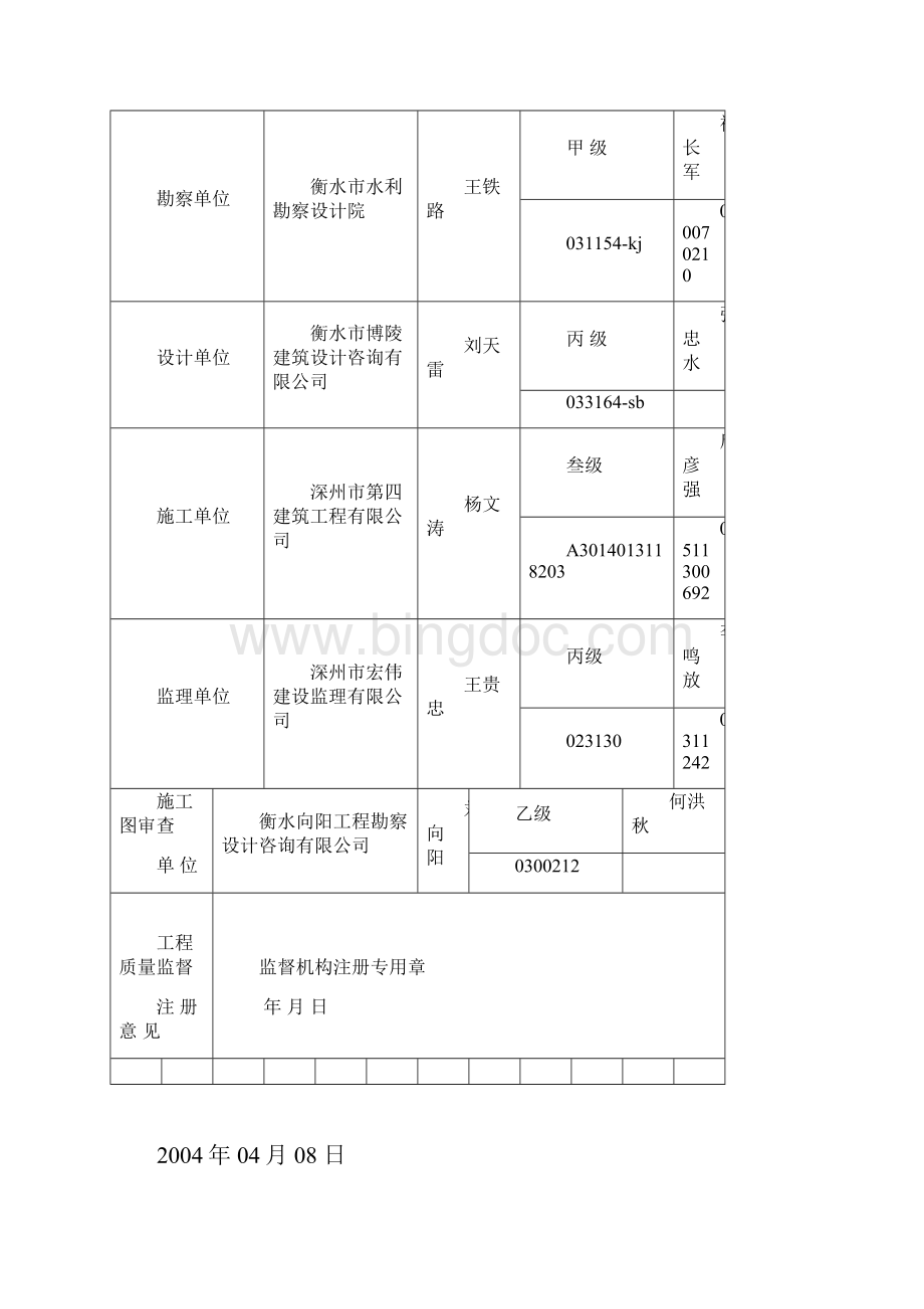 建设工程质量监督注册登记表.docx_第2页