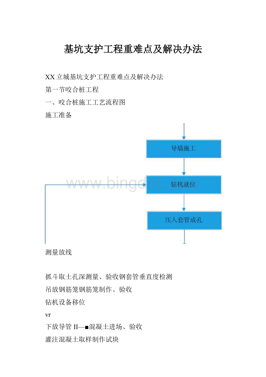 基坑支护工程重难点及解决办法.docx