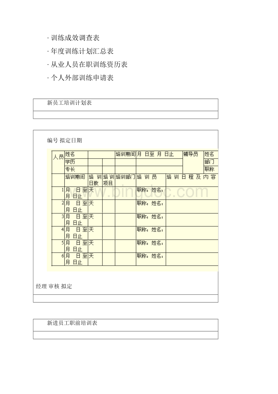 企业管理培训表格.docx_第2页