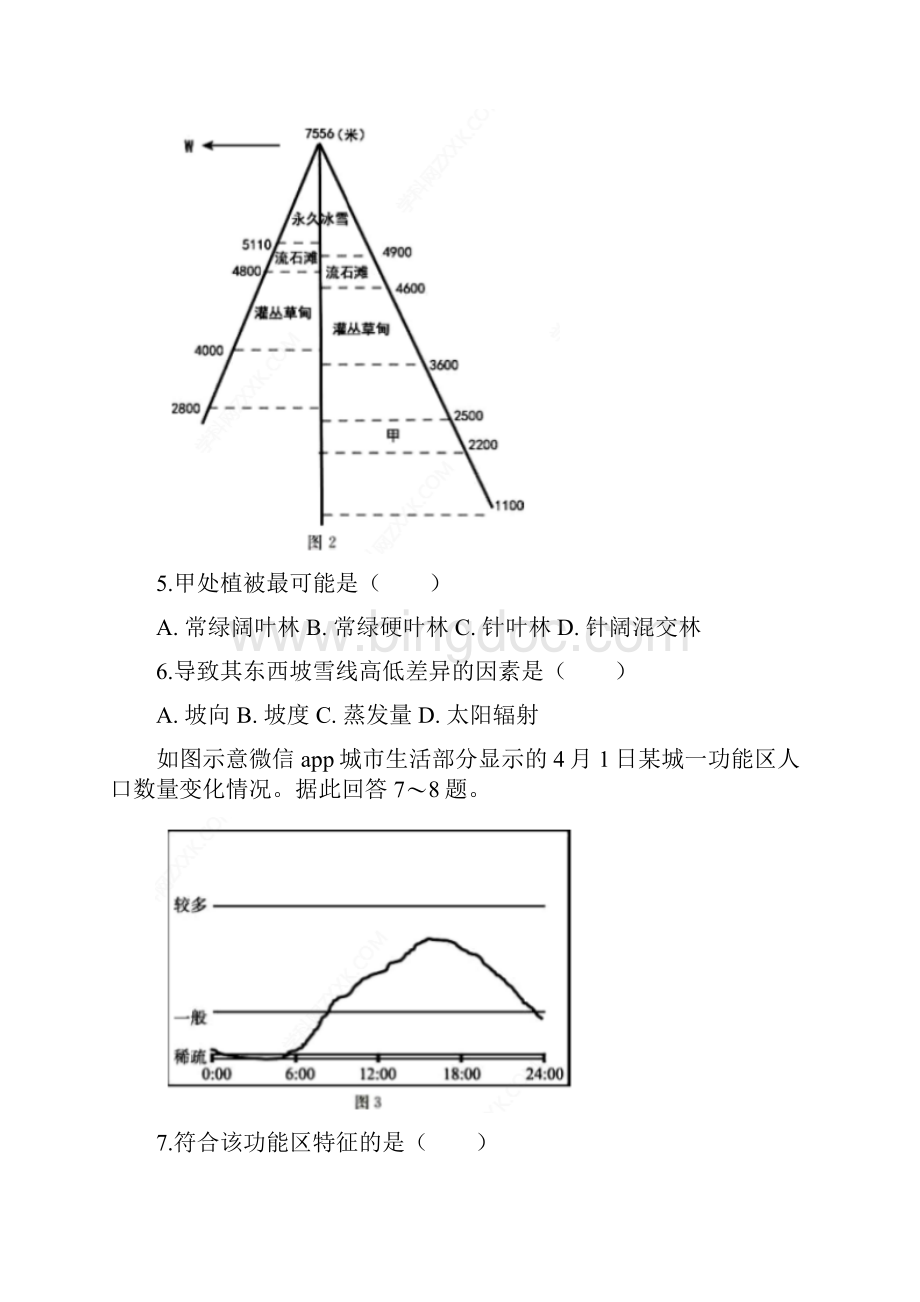 届四川省眉山市高中高三第二次诊断性考试文综地理试题解析版.docx_第3页