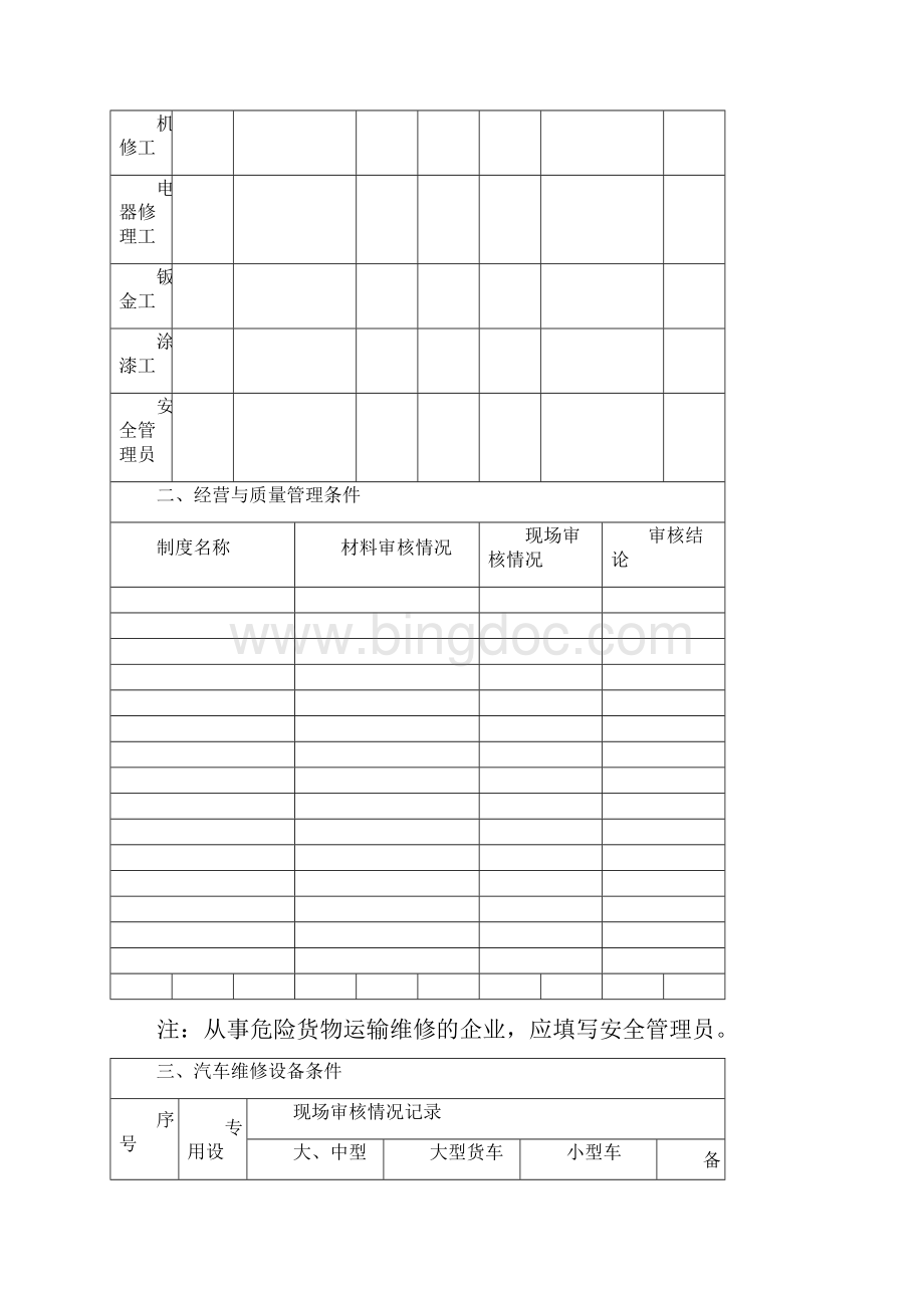 江西省机动车维修企业经营条件审核表讲解.docx_第2页