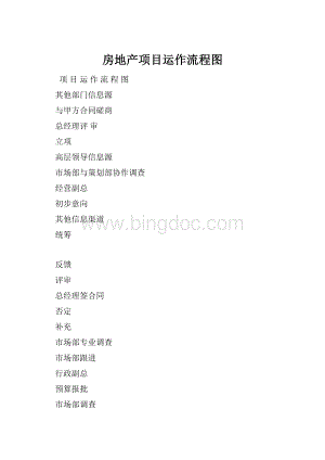 房地产项目运作流程图.docx
