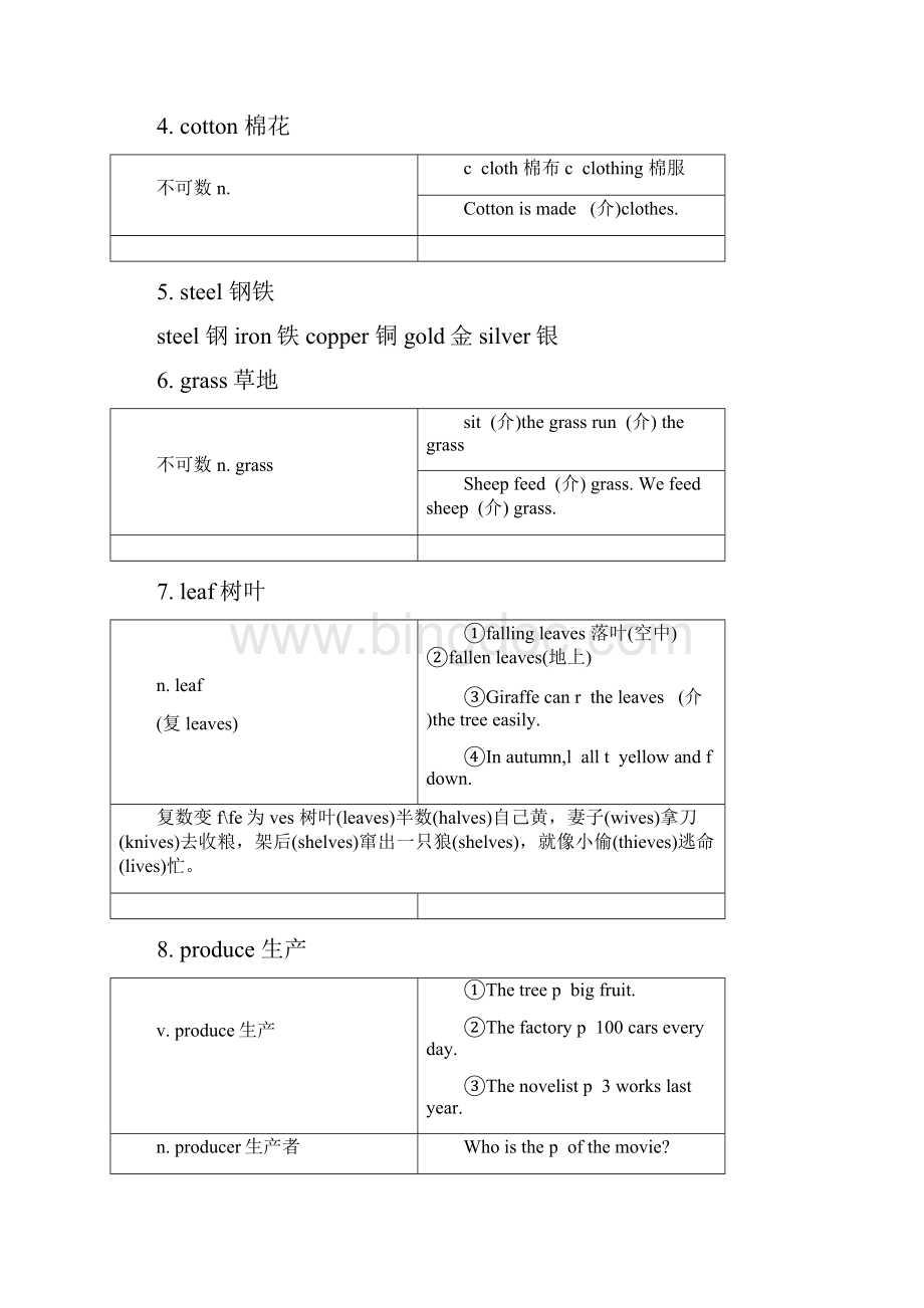 九年级Unit 5 词汇和语法.docx_第2页