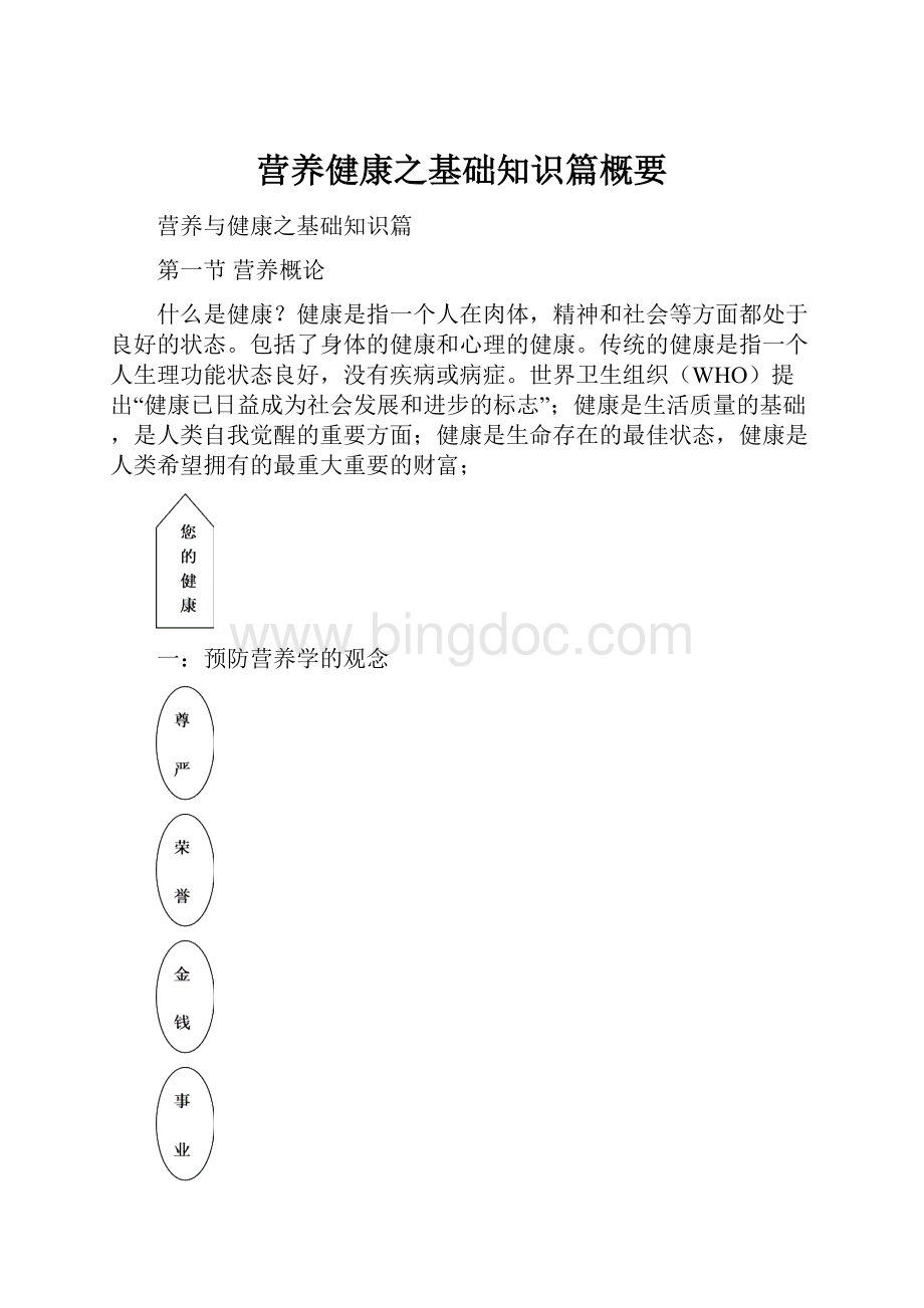 营养健康之基础知识篇概要.docx