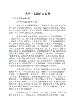 大学生实践内容心得.docx