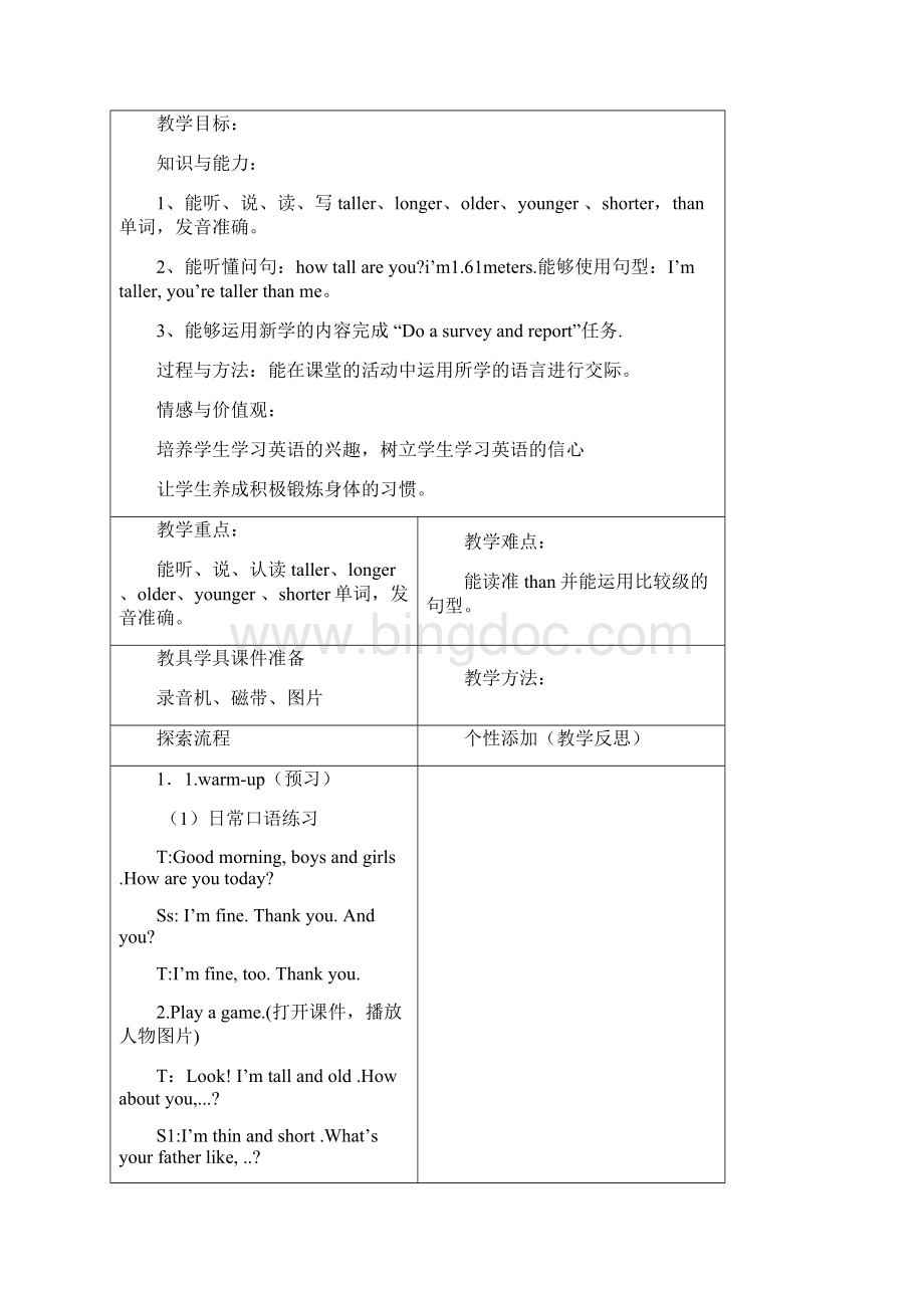 深圳市新人教版六年级英语教案下册全册.docx_第2页