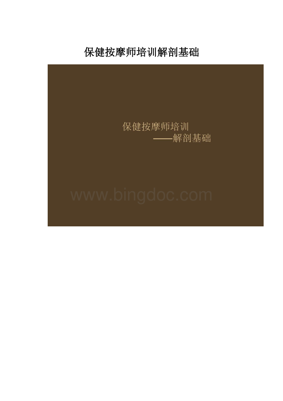 保健按摩师培训解剖基础.docx