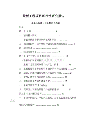 最新工程项目可行性研究报告.docx