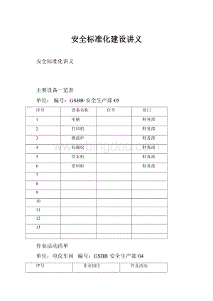 安全标准化建设讲义.docx