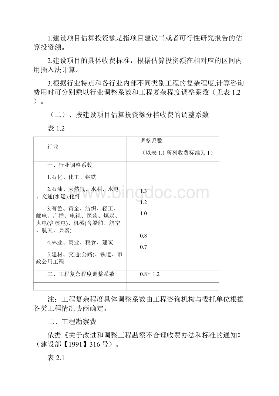 工程前期及其他费用取费标准.docx_第2页